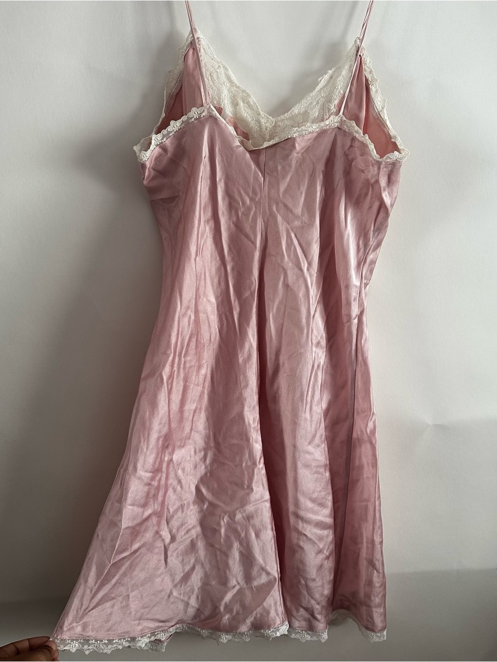 Vintage Victoria’s Secret Gold Label 100% Silk Slip Dress Pink Lace S - Picture 2 of 7
